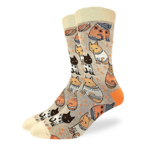 Cat Sweater Socks - Men's Sizing