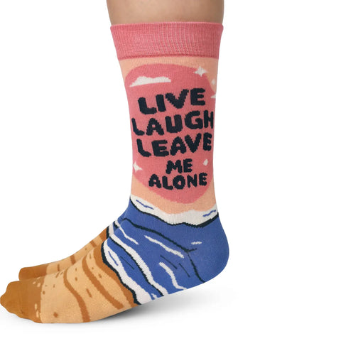 Live Laugh Leave Me Alone Socks - Women's Sizing