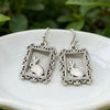 Stamp Bunny Dangle Earrings