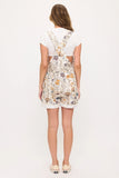 Vintage Floral Sketch Print Shortalls