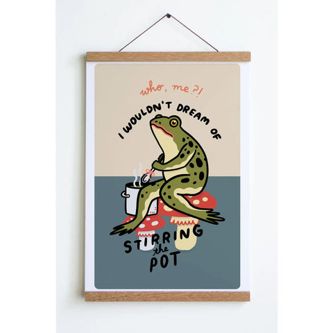 Stirring The Pot Frog Art Print