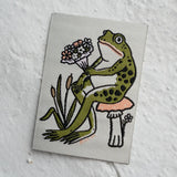 Froggy Bouquet Woven Sticky Patch