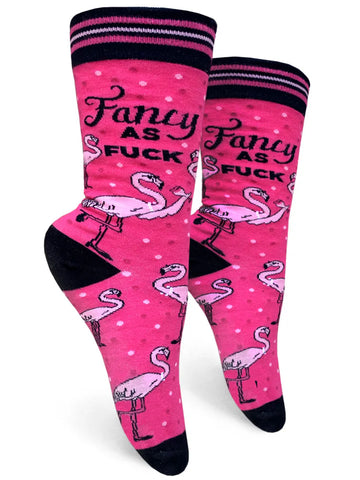 Fancy as F*ck Flamingo Women's Crew Socks