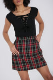 Clash Tartan Mini Skirt