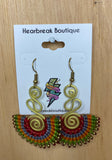 Colourful Woven & Beaded Detail Earrings