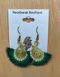 Colourful Woven & Beaded Detail Earrings