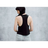 Cicada Cropped Racerback Muscle Tank
