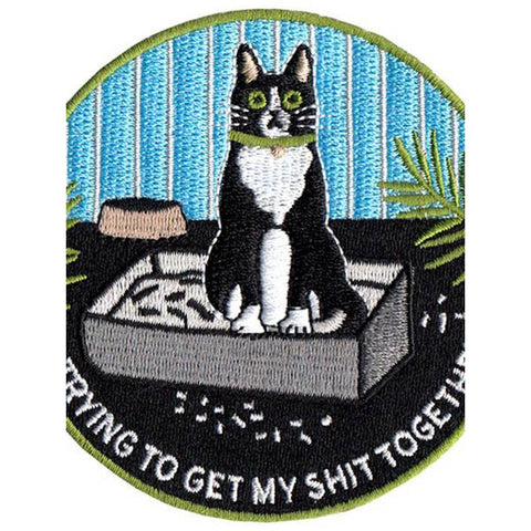 Trying Cat Embroidered Patch