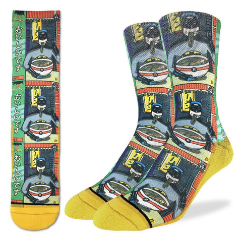 Batman and Ramen Active Fit Socks - Men's Sizing