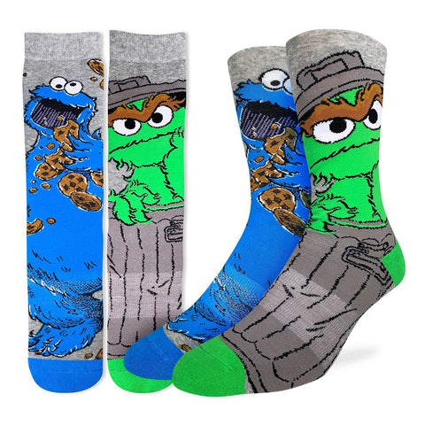 Cookie Monster & Oscar The Grouch Active Fit Socks - Men's Sizing