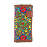 Moroccan Pattern Vegan Leather Large Embroidered Wallet