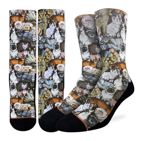 Social Cats Active Fit Socks - Men's Sizes