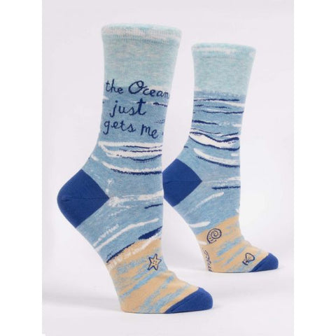 The Ocean Just Gets Me Women's Crew Socks