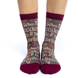 When in Doubt, Go to the Library Women's Active Fit Socks