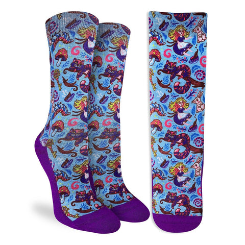 Alice in Wonderland Active Fit Socks - Women's Sizing