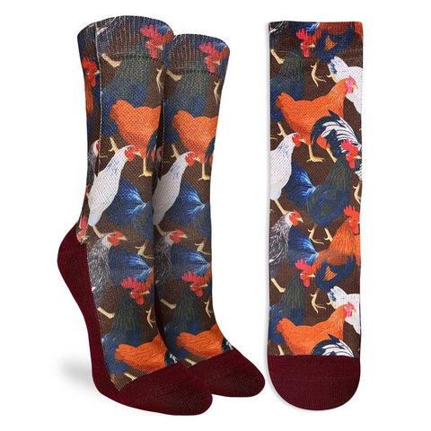 Chickens and Roosters Active Fit Socks - Women's Sizing