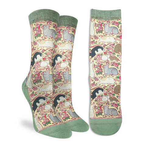 Floral Rats Active Fit Socks - Women's Sizing