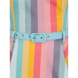 Rainbow Sherbet Striped Swing Dress