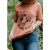 Mostly Trash  Unisex T-Shirt in Heather Pumpkin