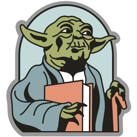 Read Yoda Enamel Pin