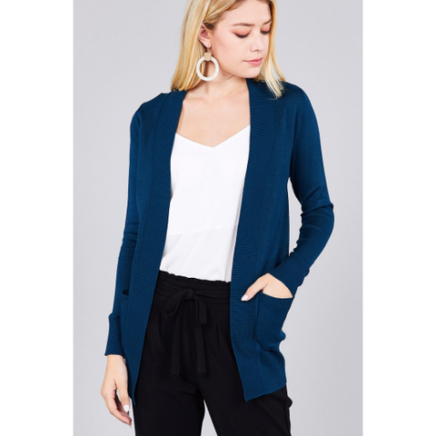 Open Front Mid Length Cardigans Assorted Colours Heartbreak