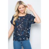 Celestial Print Loose Fitting Top
