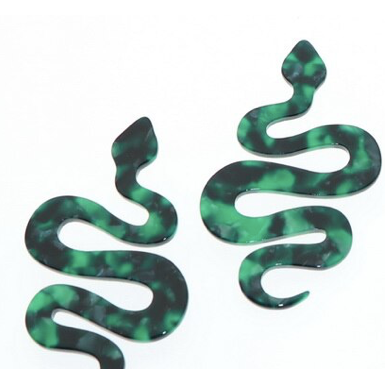 Large Resin Snake Stud Earrings