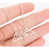 Minimalist Mountain Stainless Steel Necklace