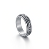 Moon Phase Titanium Spinner Ring