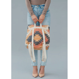 Cream & Multicoloured Aztec Backpack