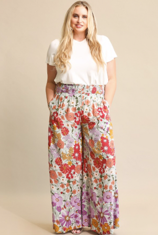 Multi Coloured Floral Palazzo Pants