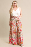 Pink Floral Palazzo Pants