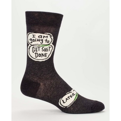 I Am Going to Get Shit Done....Men's Crew Length Socks