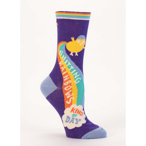 Shitting Rainbow Kind of Day Women's Crew Socks