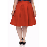 Charlotte Circle Skirt - Red