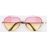 Metal Heart Framed Ombre Sunglasses