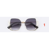 Crystal Accent Mix Tint Square Sunglasses