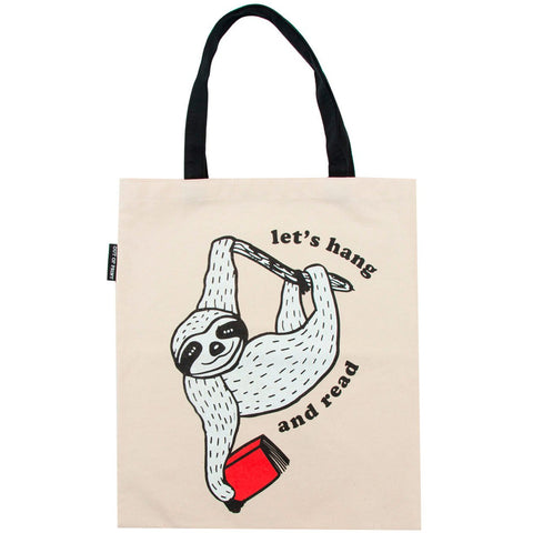 Book Sloth - Let's Hang and Read Tote