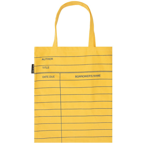 Library Card Canvas Tote