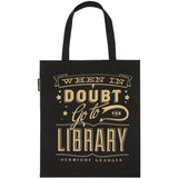 When in Doubt, Go to The Library Canvas Tote