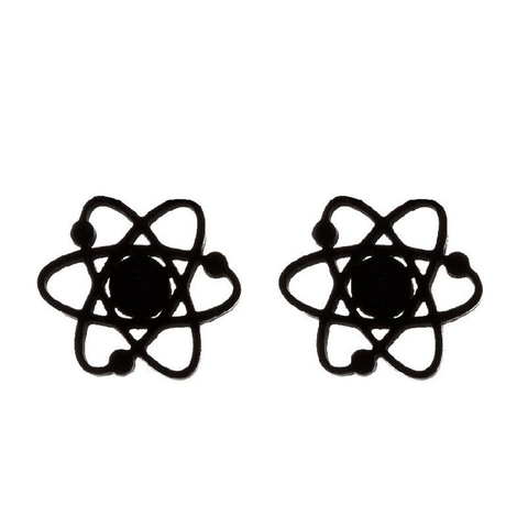 Black Chemistry Atom Studs