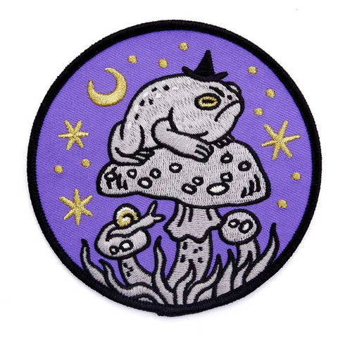 Grumpy Toad Witch Embroidered Patch