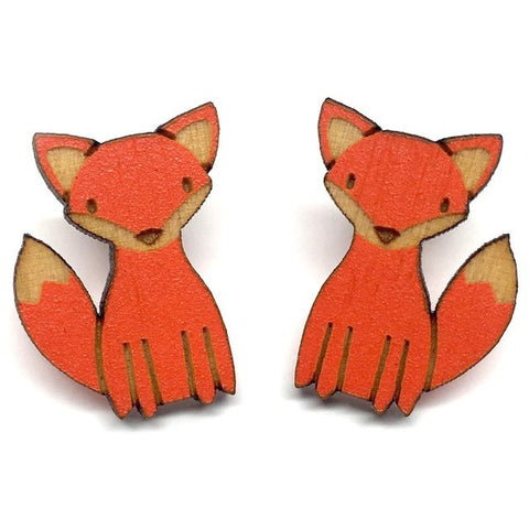 Wooden Fox Studs