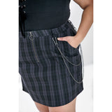 Stormy Plaid Mini Skirt