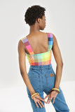 Rainbow Gingham Crop Top