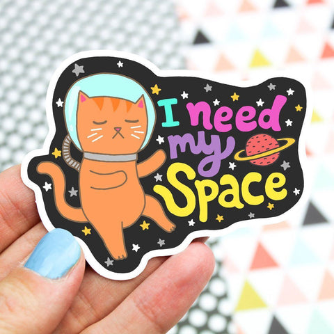 I Need My Space Vinyl Sticker
