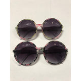 Oversized Round Floral Sunglasses