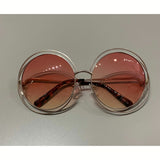 Oversize Double Wired Round Sunglasses -  Ombre Lenses