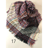 Plaid Triangle Scarves - Assorted Colours