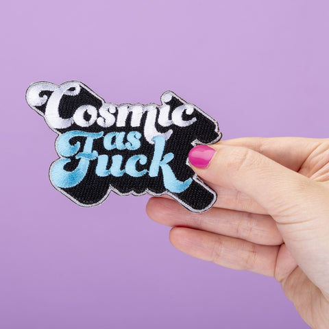 Cosmic As Fuck Iron-On Embroidered Patch